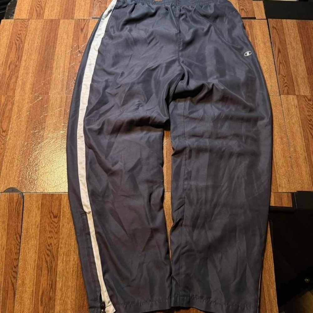 Champion Blue Striped Retro Tech Sportswear Track Pants‎ Medium